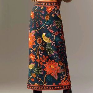 FARM Rio x Anthropologie Punto Roma Midi Pencil Skirt Size XL NWT
